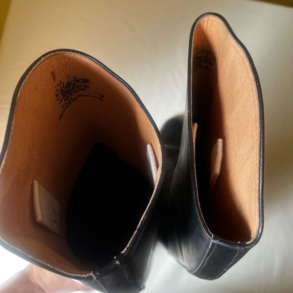 Tall Black Leather Riding Boots Size 7 by The Effingham Bond Boot Co Style 200L - Picture 10 of 12